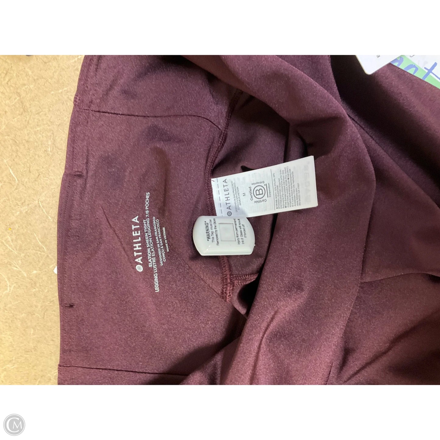 Athletic Leggings By Athleta In Maroon, Size: M