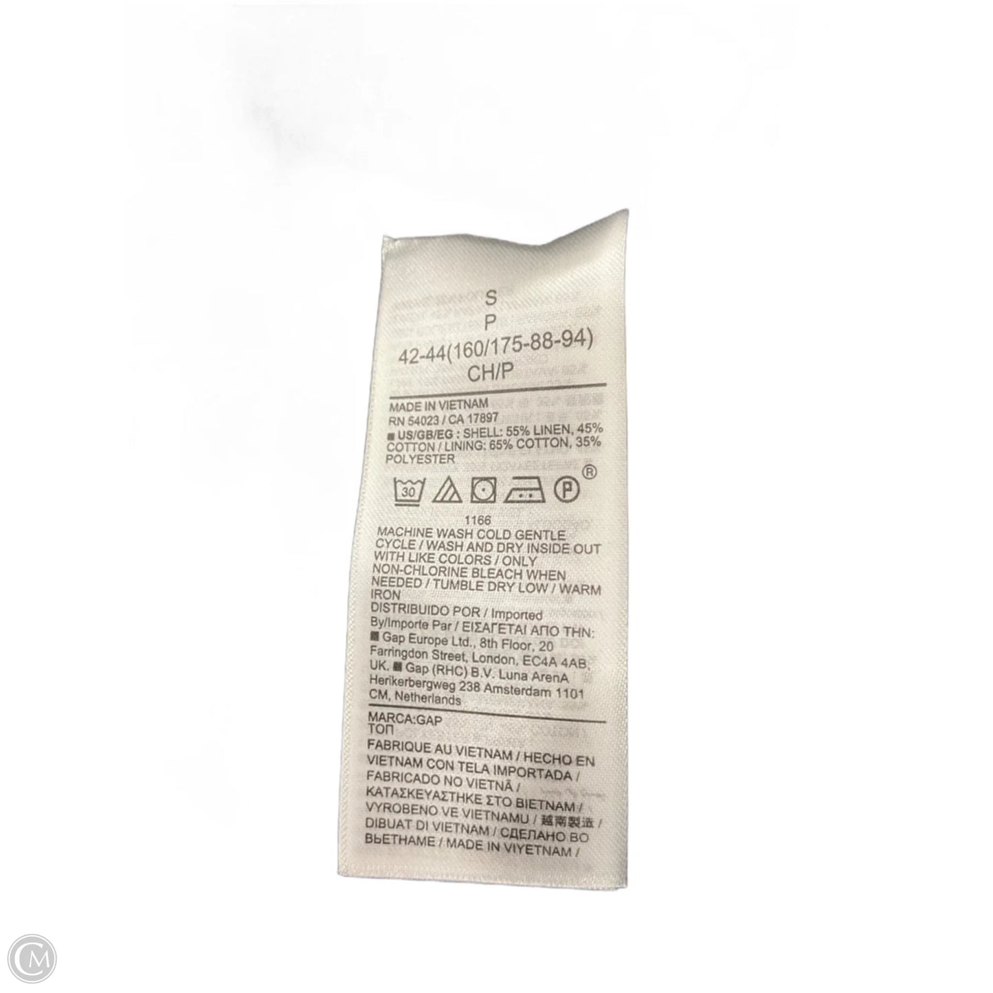 Vest Other By Gap In Black, Size: S