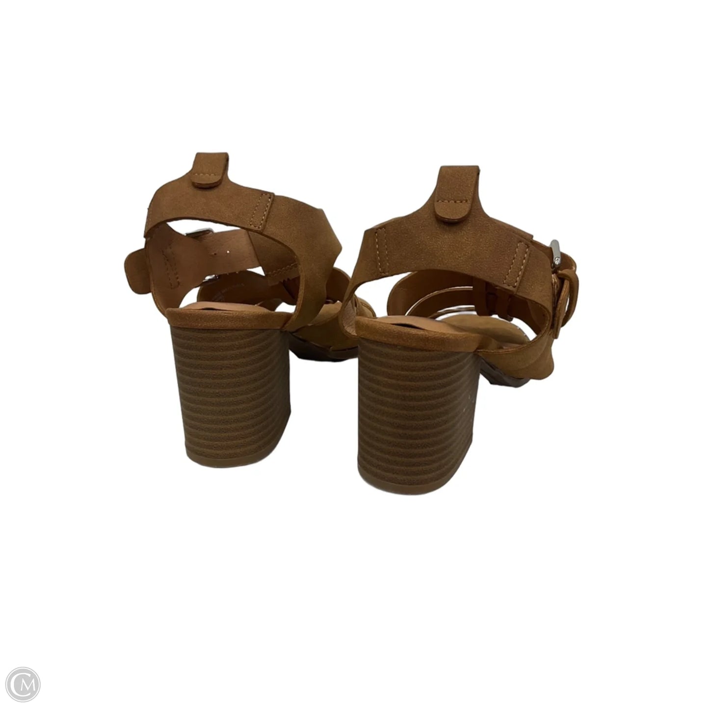 Sandals Heels Block By Steve Madden In Tan, Size: 6.5