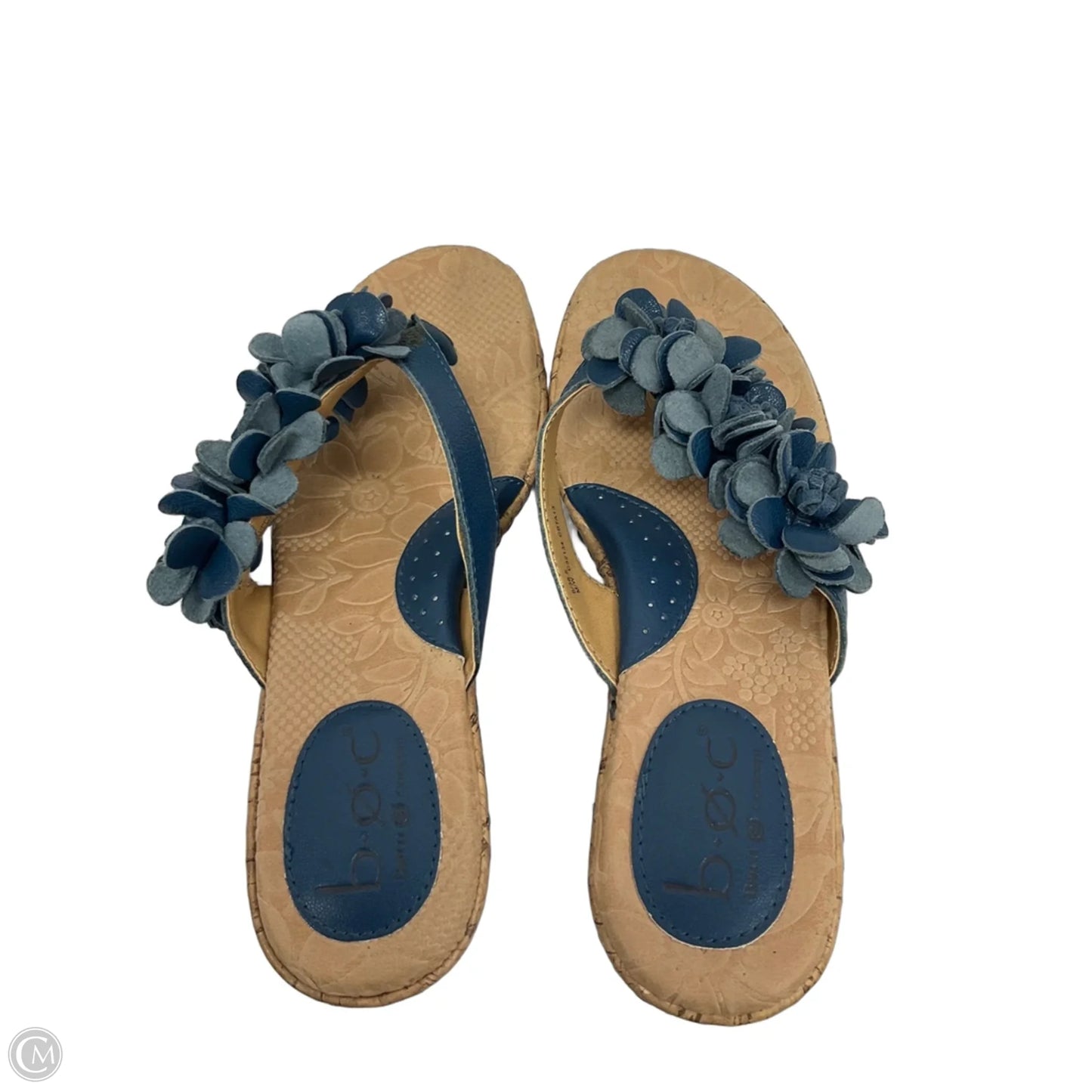 Sandals Heels Wedge By Boc In Blue, Size: 6