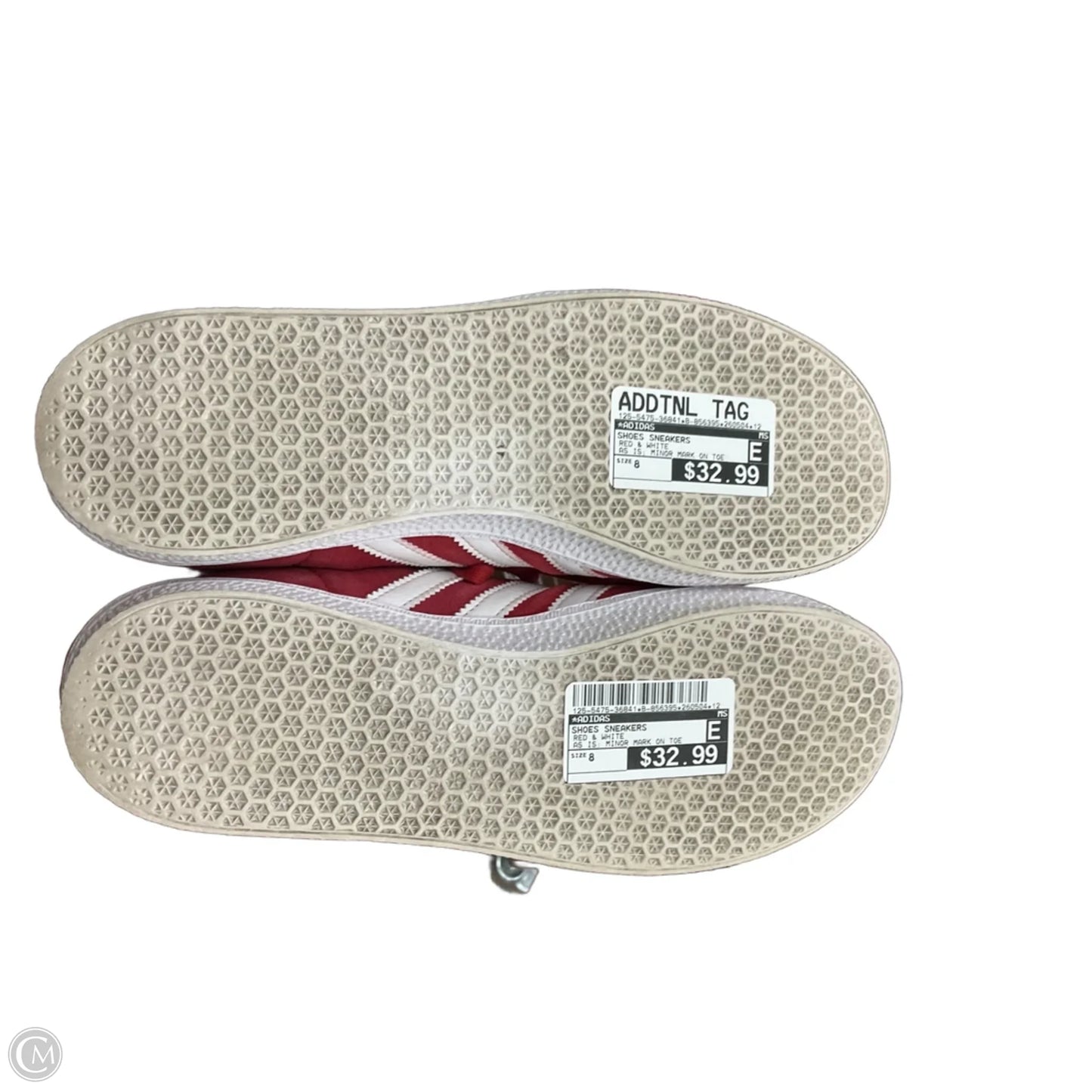 Shoes Sneakers By Adidas In Red & White, Size: 8