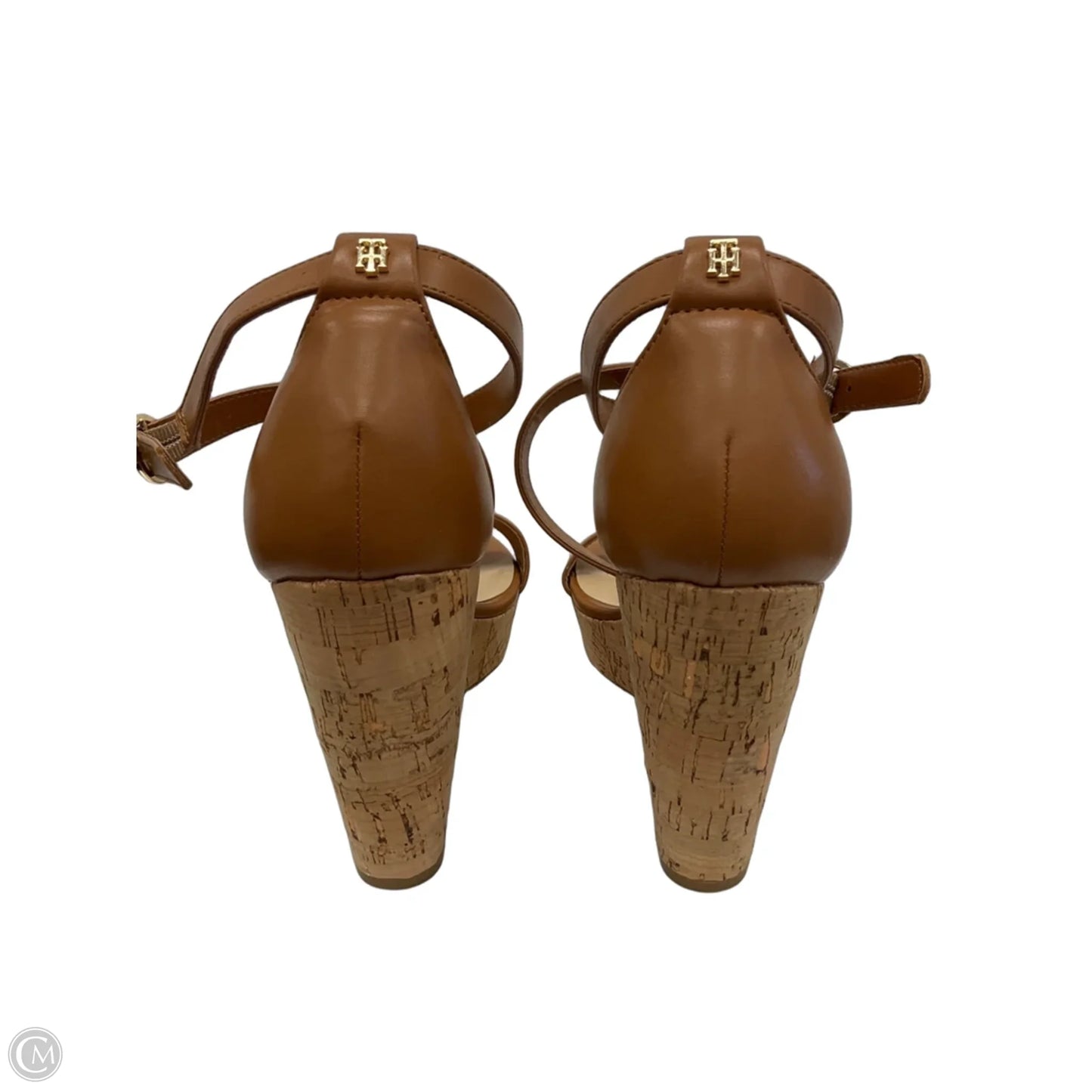 Sandals Heels Wedge By Tommy Hilfiger In Tan, Size: 9.5