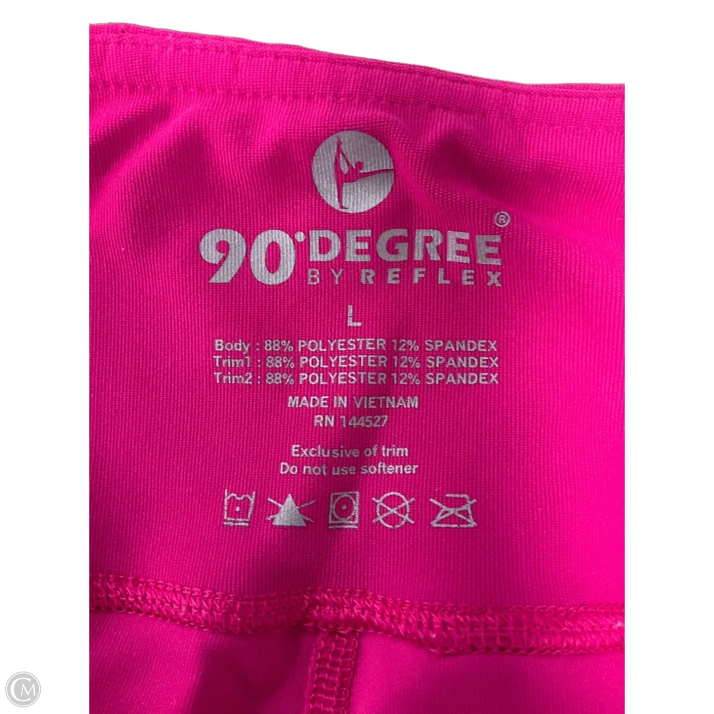 Athletic Leggings By 90 Degrees By Reflex In Pink, Size: L