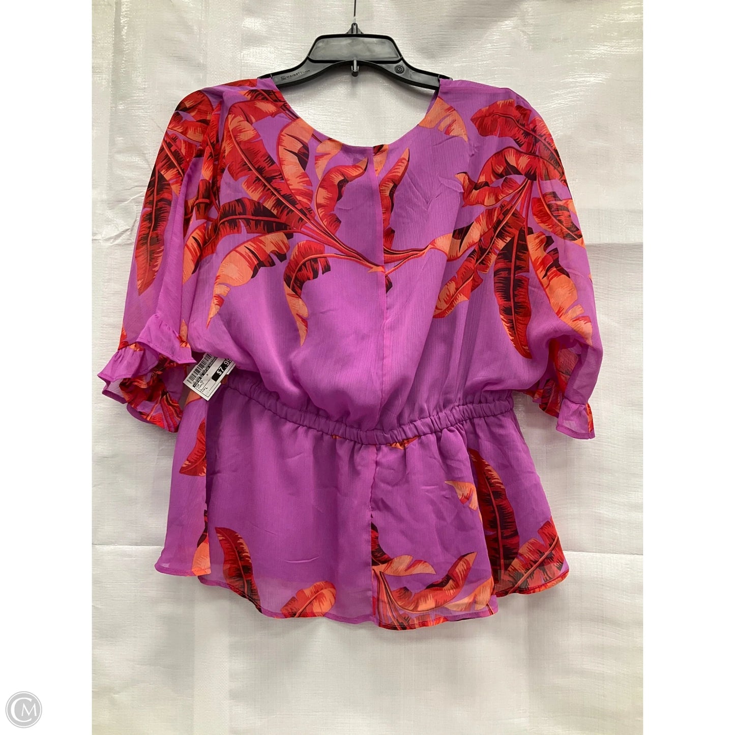 Top Short Sleeve By Sofia By Sofia Vergara In Purple, Size: L