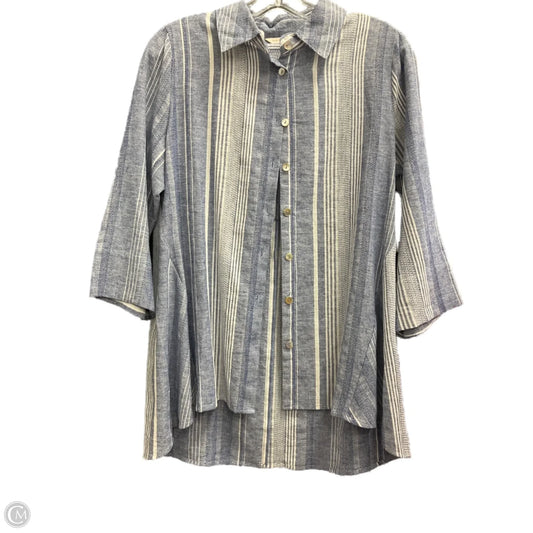 Blouse 3/4 Sleeve By Soft Surroundings In Striped, Size: S