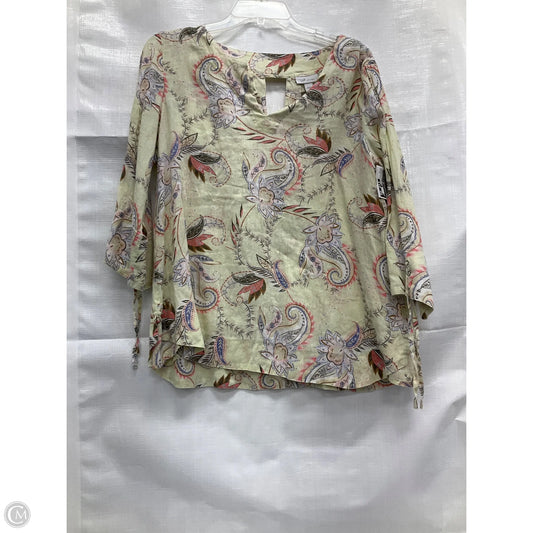 Top 3/4 Sleeve By J.michelle In Green, Size: S