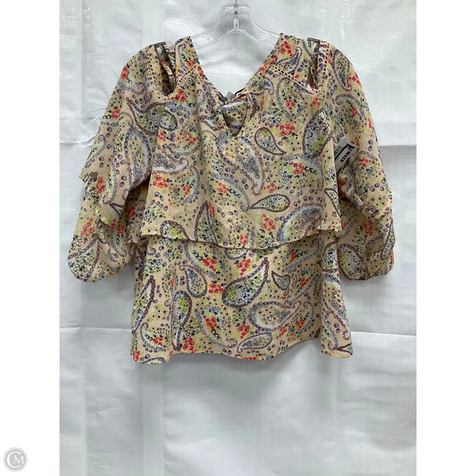 Top 3/4 Sleeve By Fever In Multi-colored, Size: M