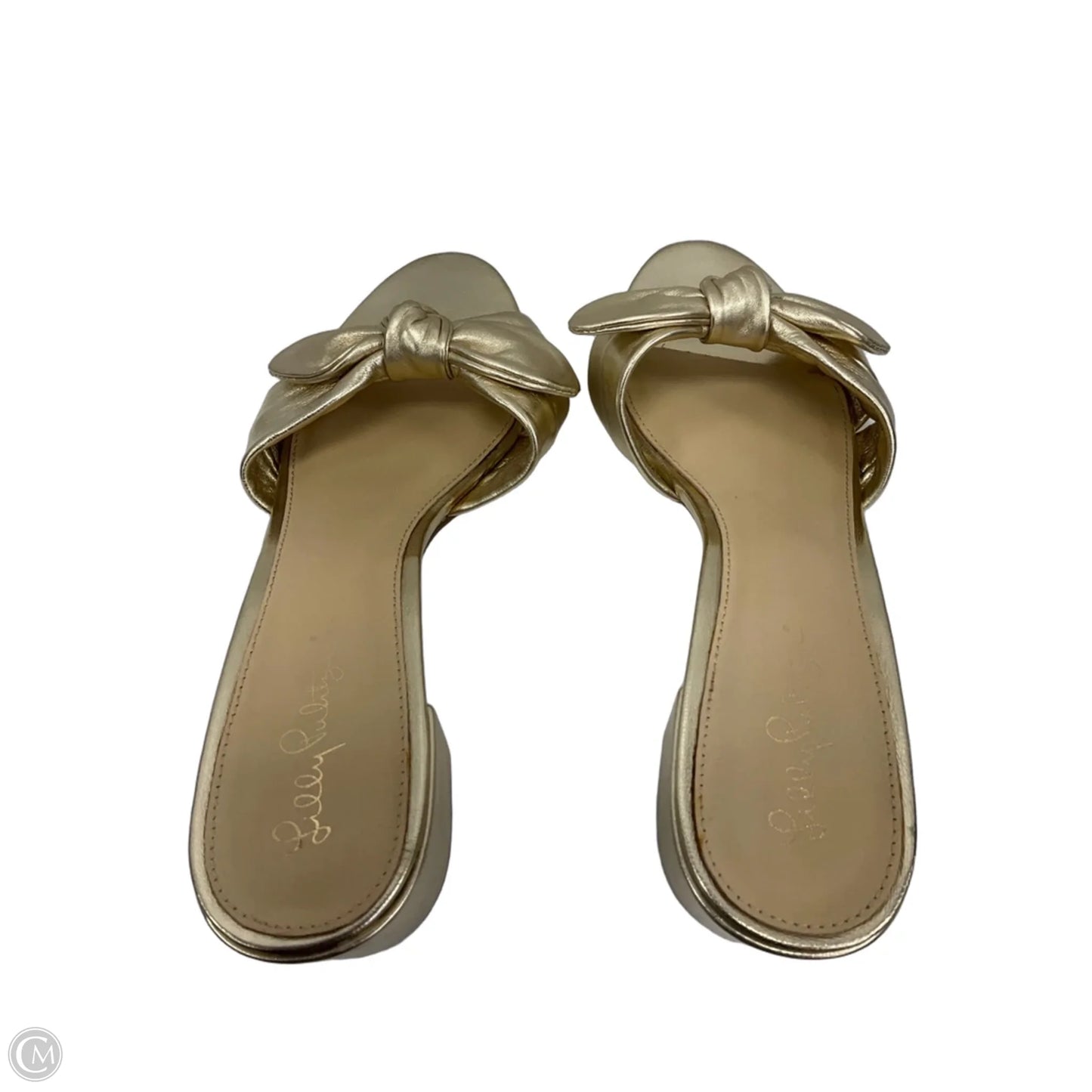 Sandals Heels Block By Lilly Pulitzer In Gold, Size: 10