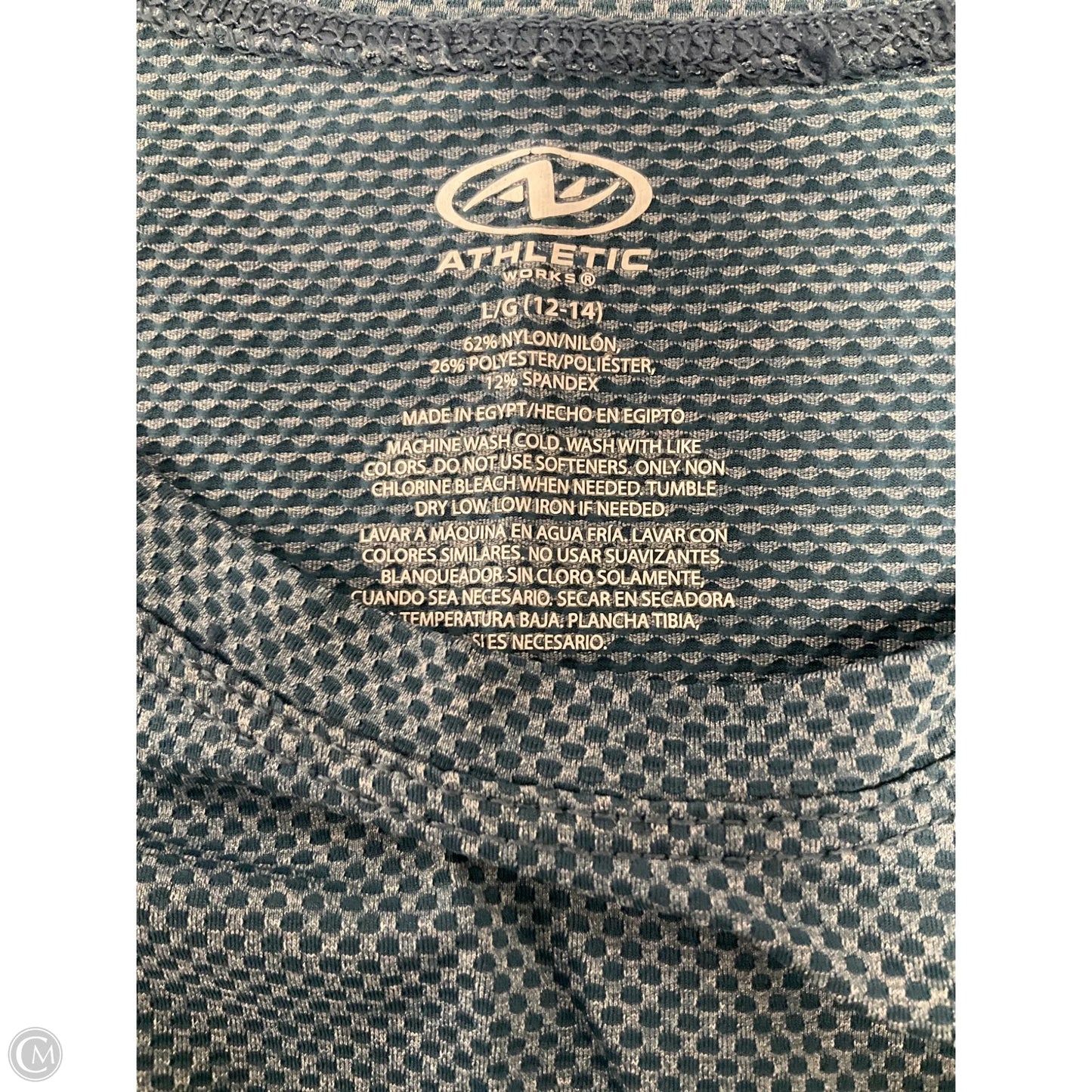 Athletic Top Short Sleeve By Athletic Works In Blue, Size: L