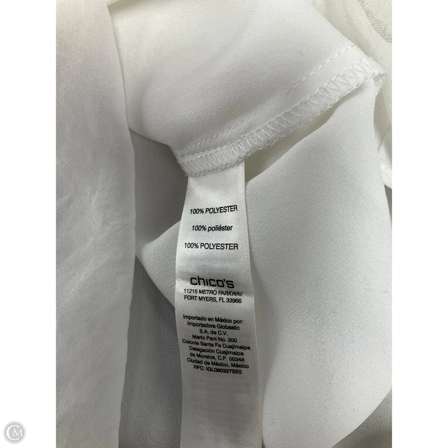 Top Long Sleeve By Chicos In White, Size: S