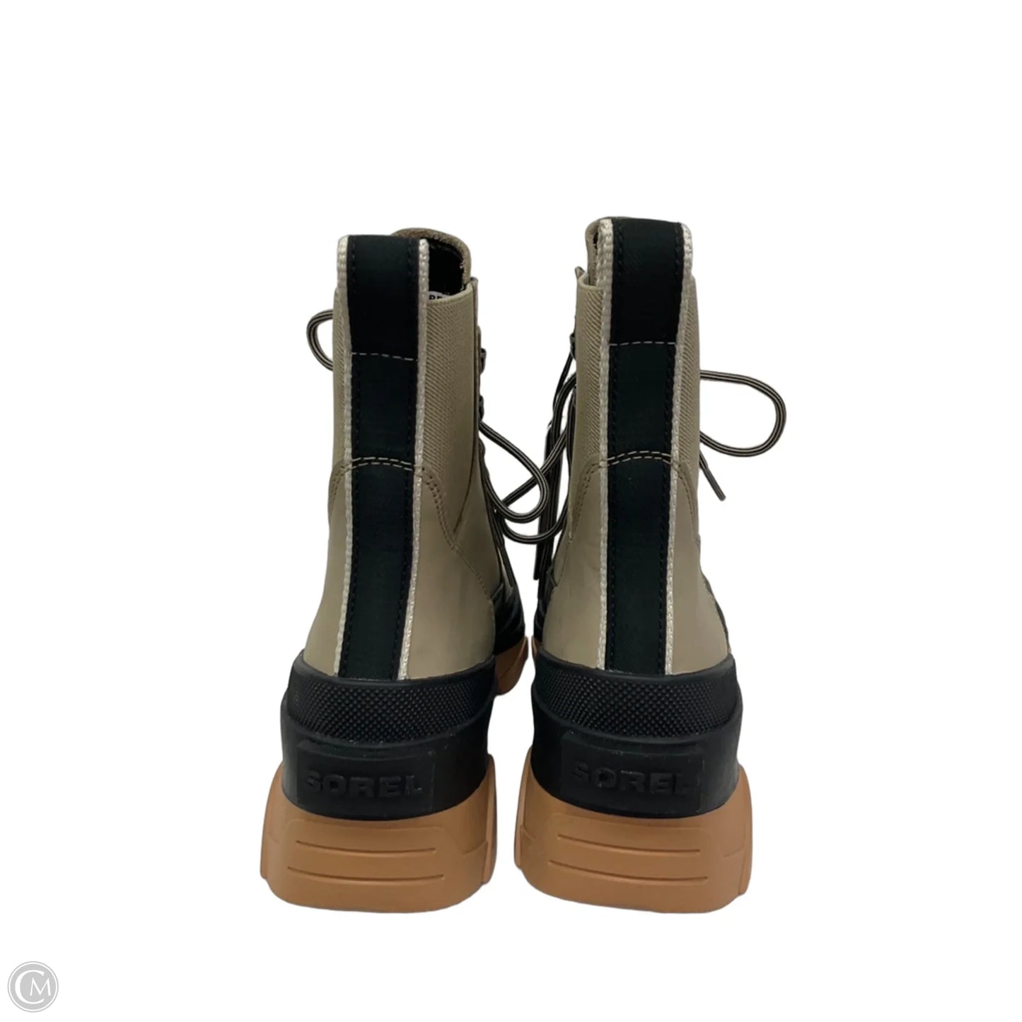 Boots Ankle Heels By Sorel In Black & Brown, Size: 8