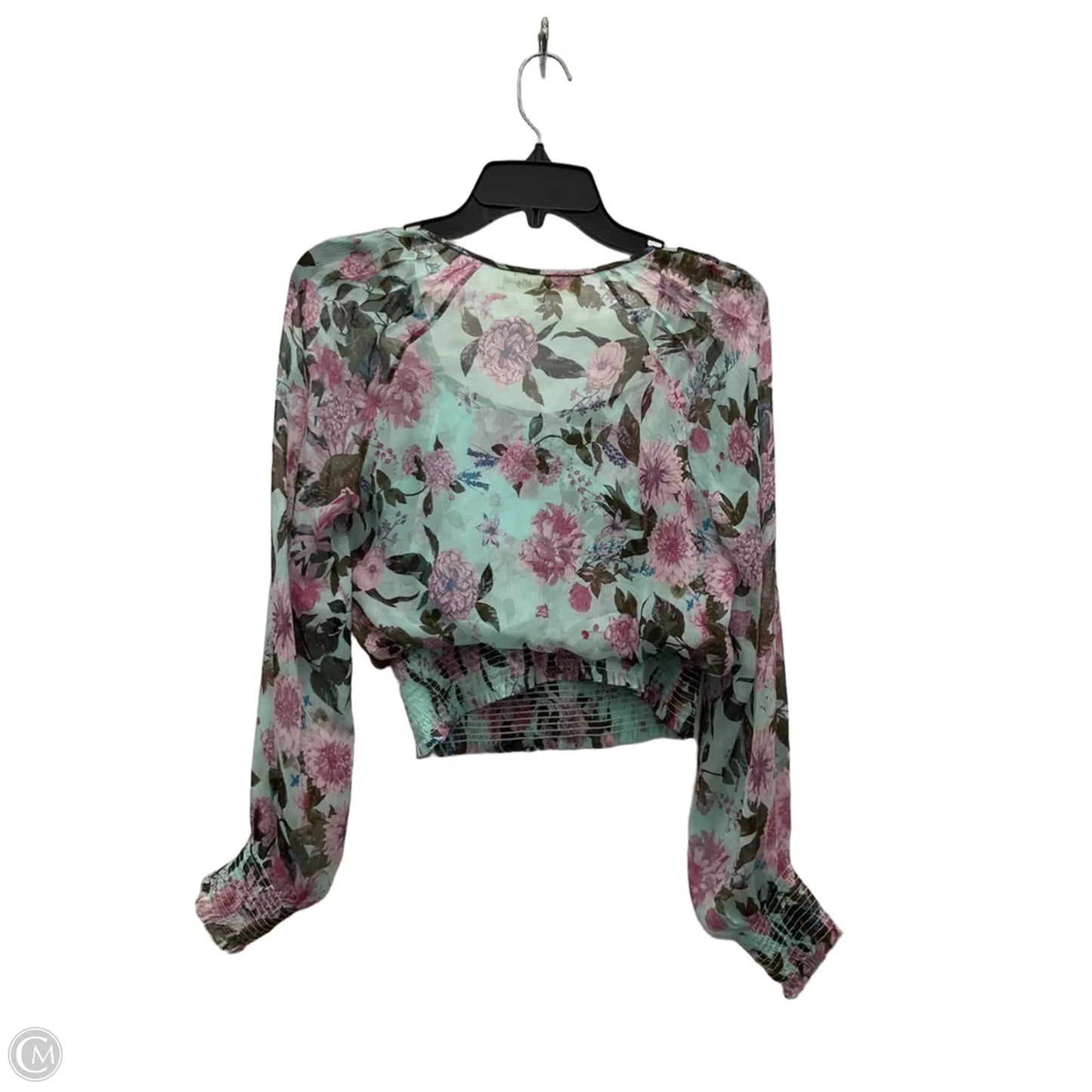 Top Long Sleeve Designer By Diane Von Furstenberg In Floral Print, Size: S