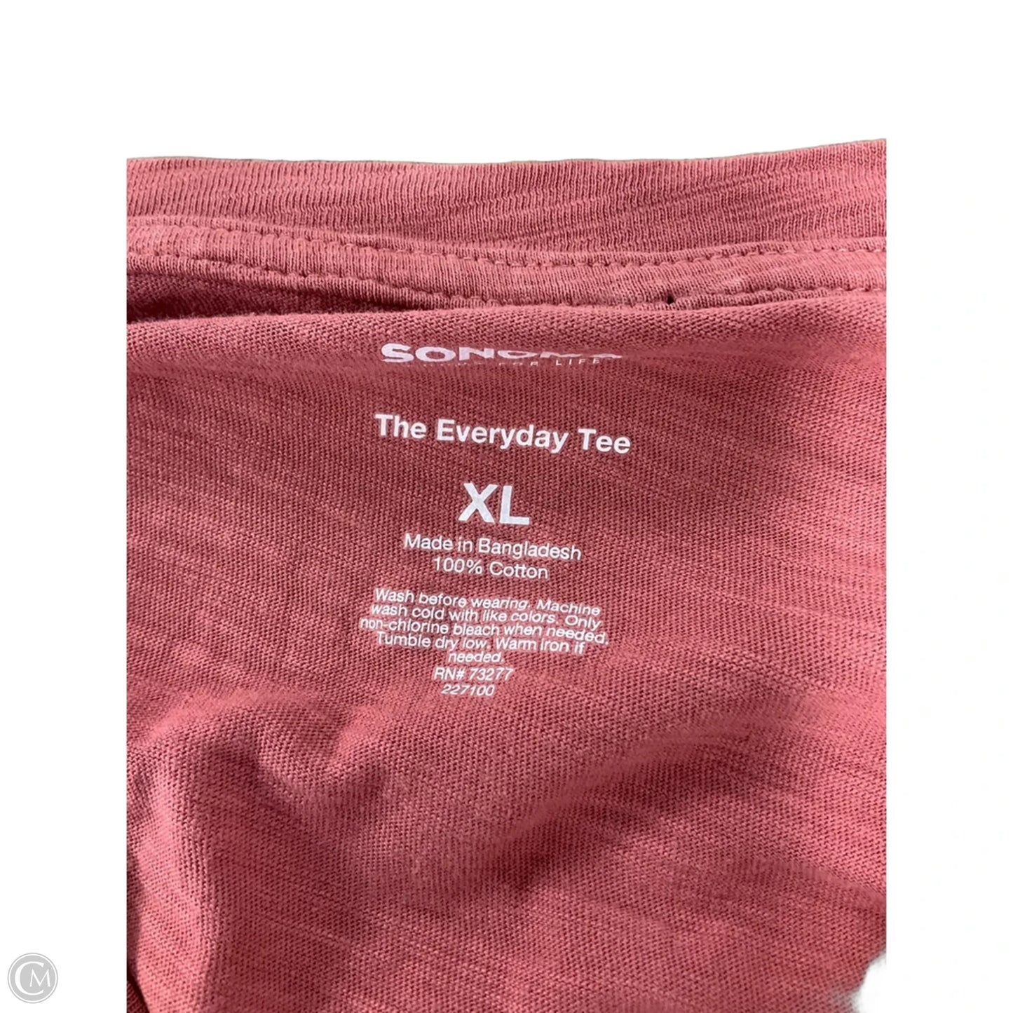 Top Short Sleeve Basic By Sonoma In Pink, Size: Xl