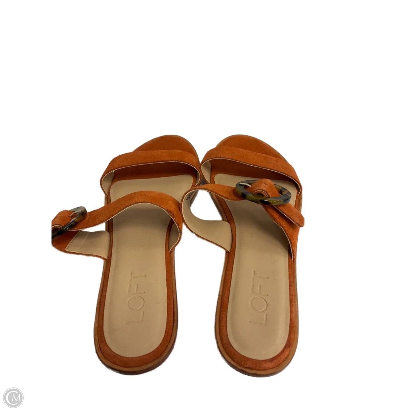 Sandals Flats By Loft In Orange, Size: 6