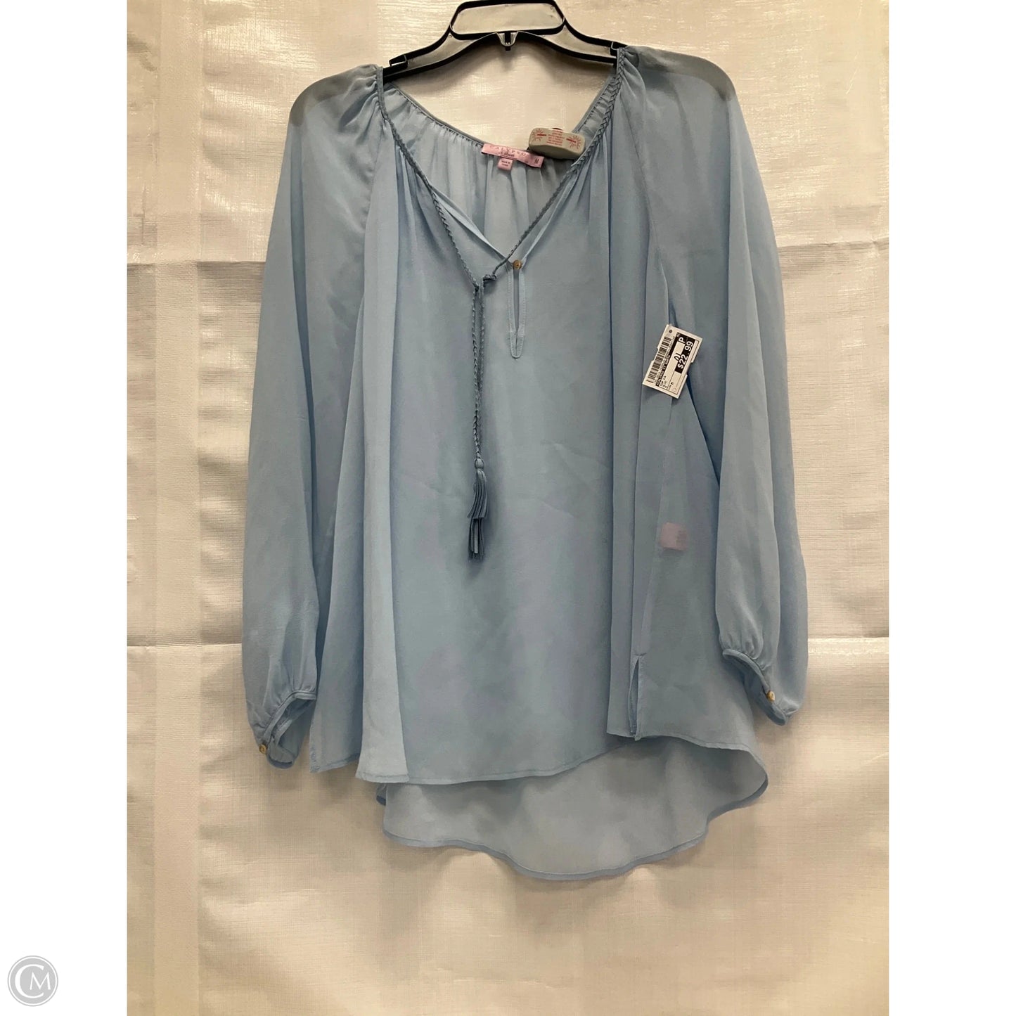 Top Long Sleeve By Calypso St Barth In Blue, Size: M