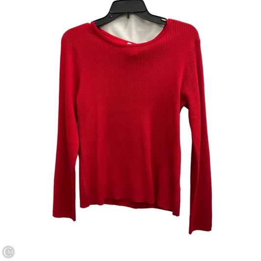 Top Long Sleeve By Melissa Paige In Red, Size: L