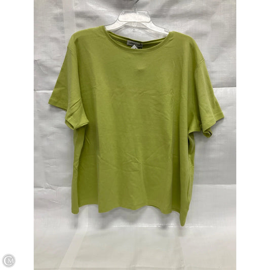 Top Short Sleeve By Coldwater Creek In Green, Size: 3x