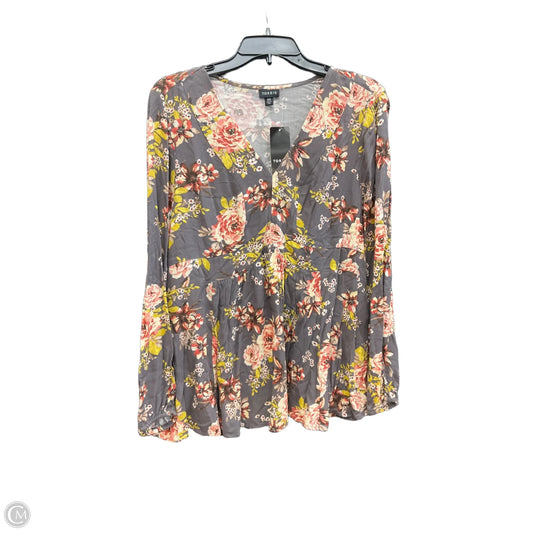 Top Long Sleeve By Torrid In Floral Print, Size: M