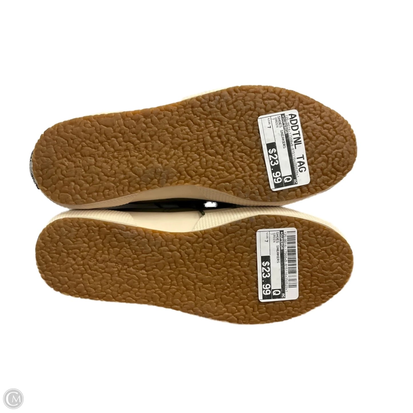 Shoes Sneakers By Superga In Green, Size: 7