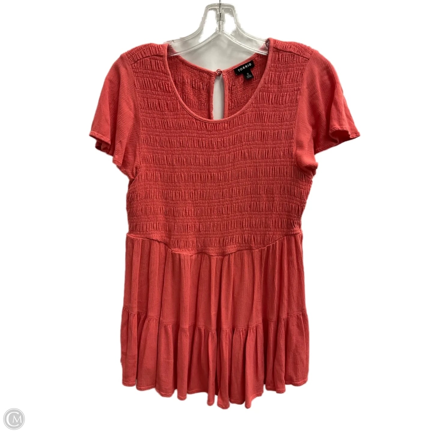 Top Short Sleeve By Torrid In Peach, Size: L