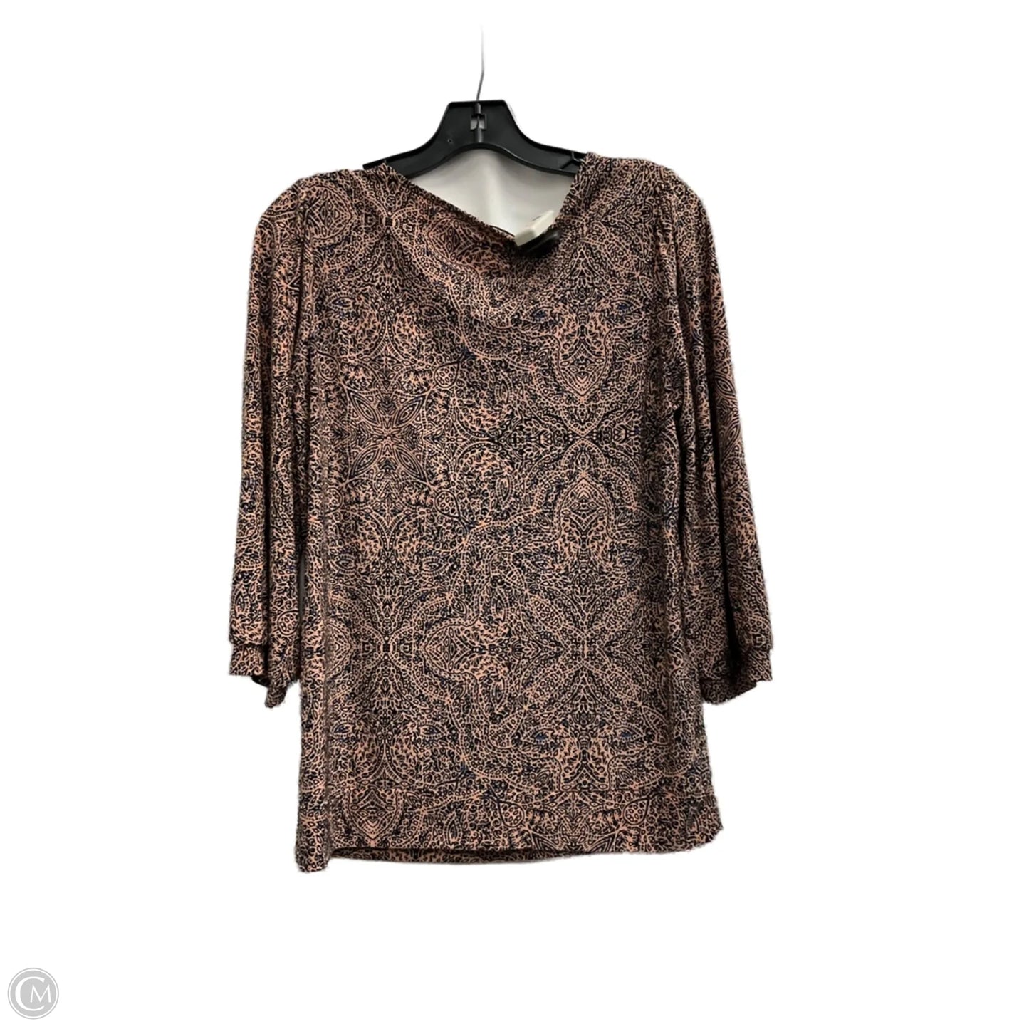 Top 3/4 Sleeve By Clothes Mentor In Brown, Size: M