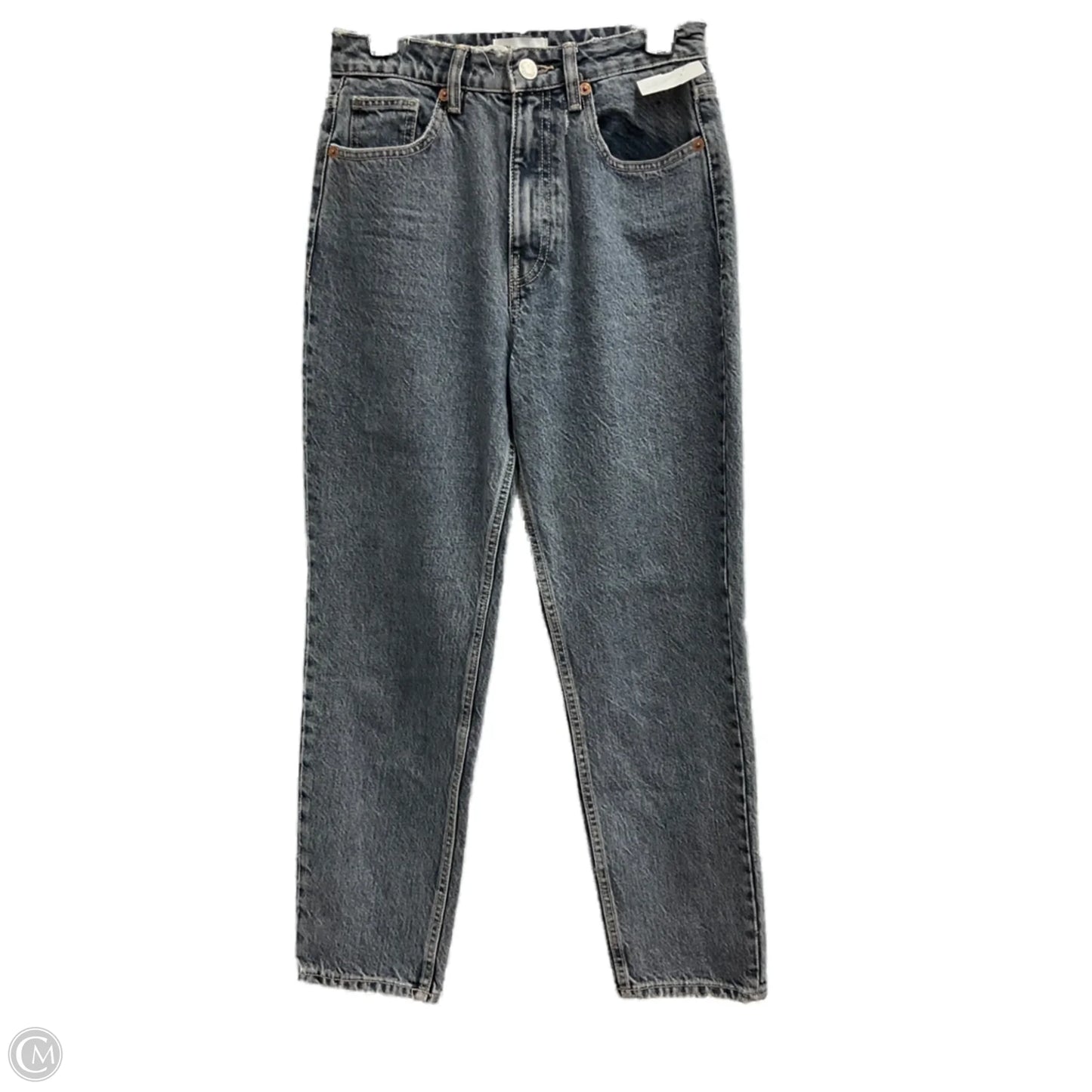 Jeans Straight By Zara In Blue Denim, Size: 4