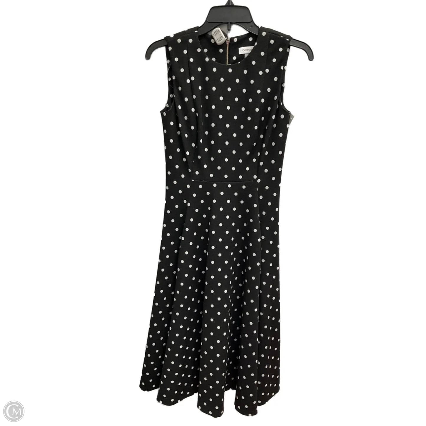 Dress Work By Calvin Klein In Polkadot Pattern, Size: Xs