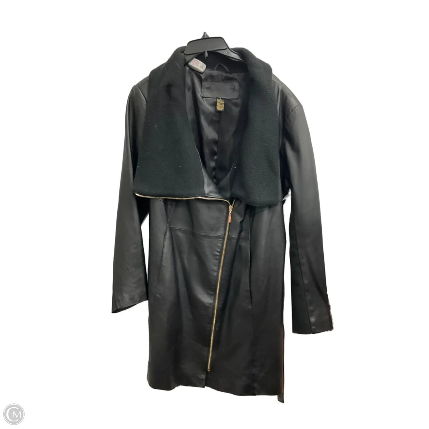 Jacket Leather By Clothes Mentor In Black, Size: Xl