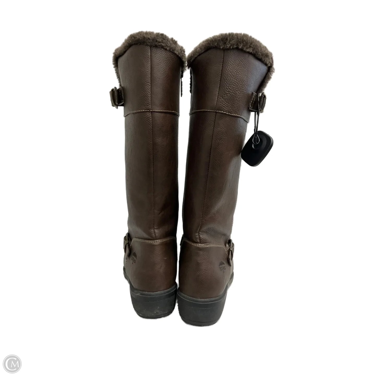 Boots Mid-calf Flats By Totes In Brown, Size: 9