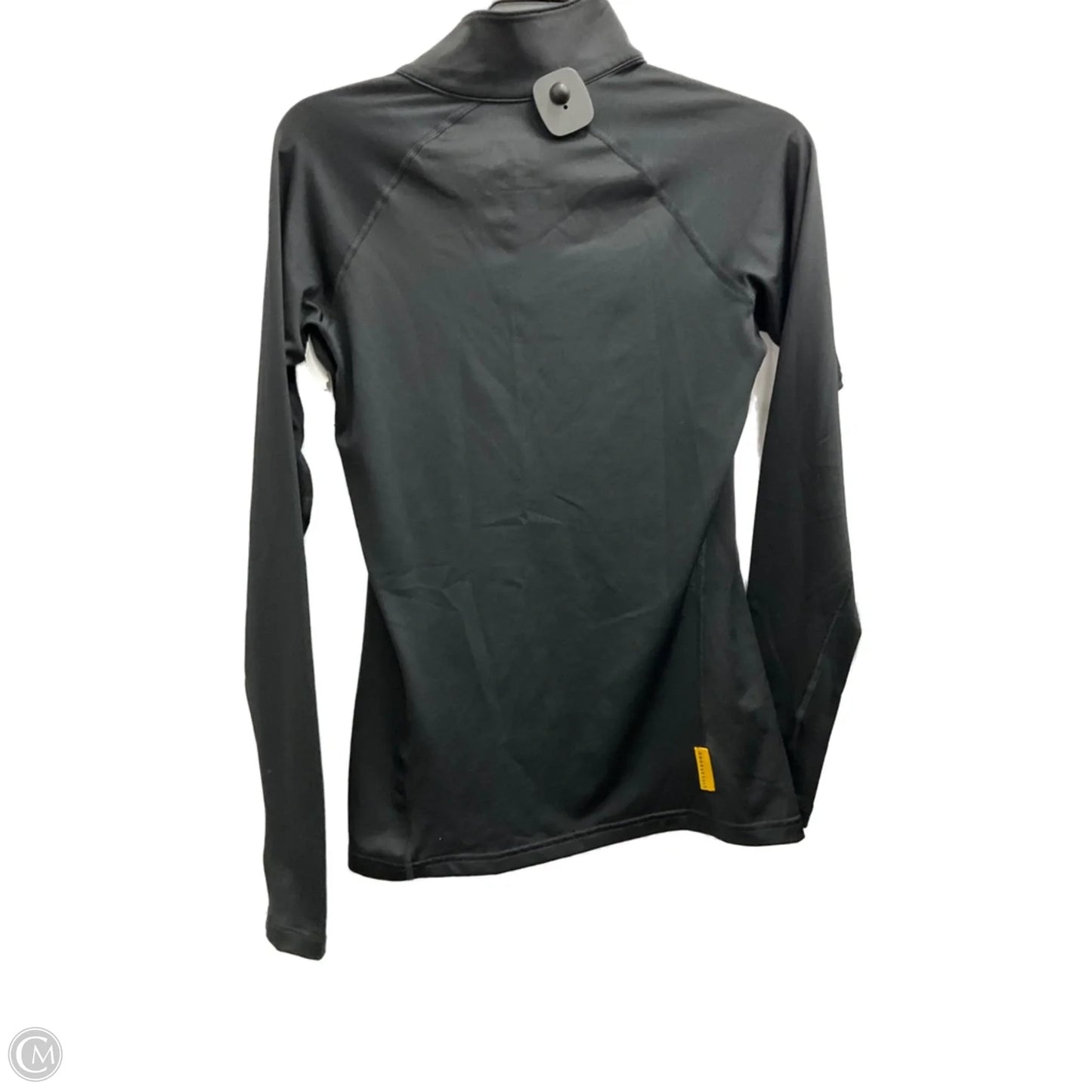 Athletic Top Long Sleeve Collar By Nike In Black, Size: M