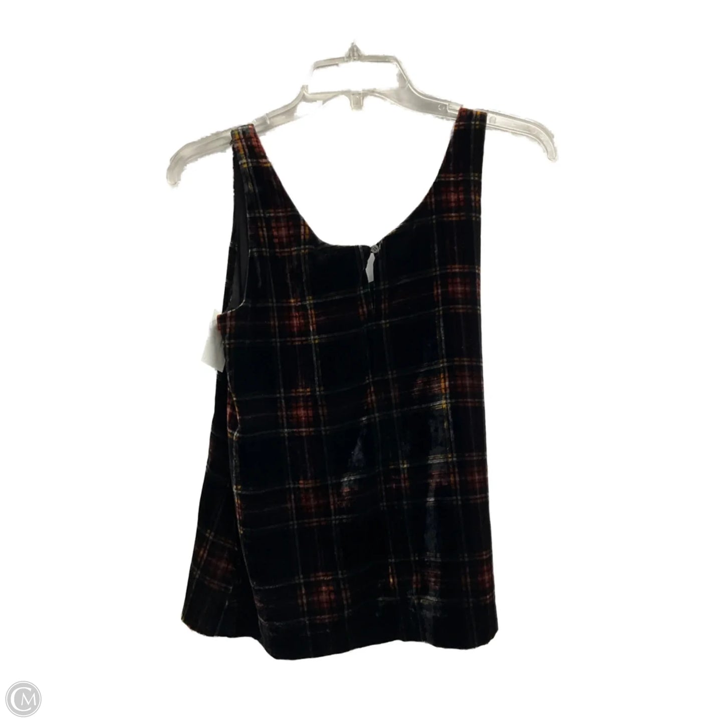 Top Sleeveless By J. Crew In Plaid Pattern, Size: Xs