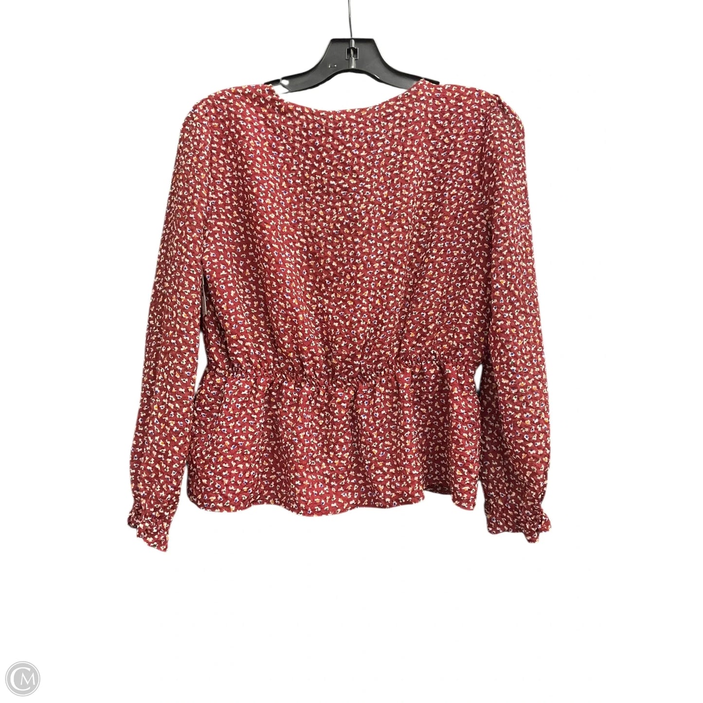 Top Long Sleeve By Madewell In Red, Size: S