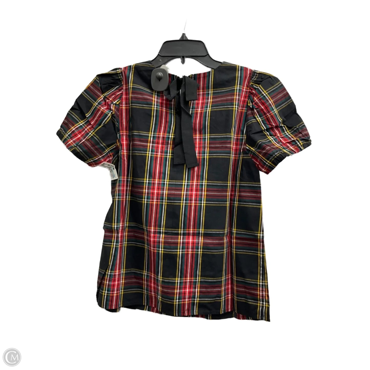 Top Short Sleeve By J. Crew In Plaid Pattern, Size: S