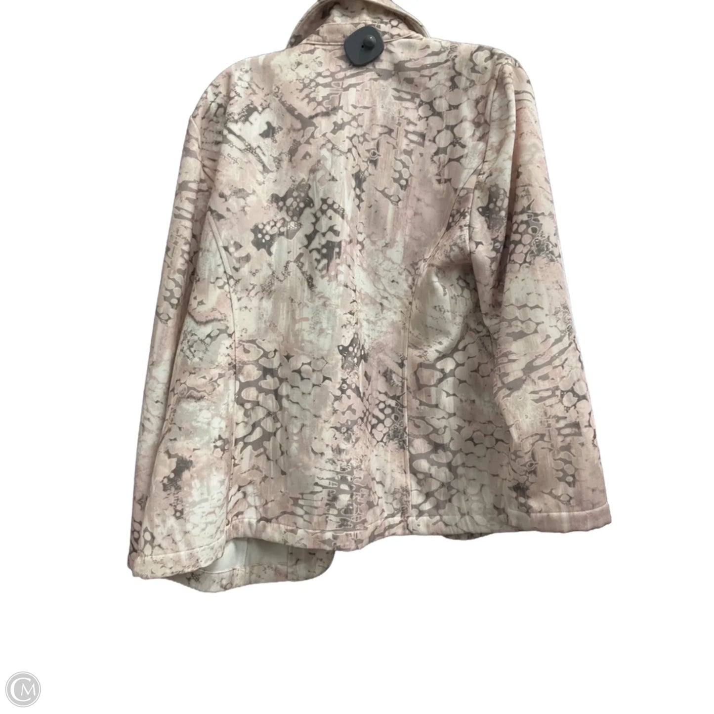 Blazer By Chicos In Grey & Pink, Size: Xl