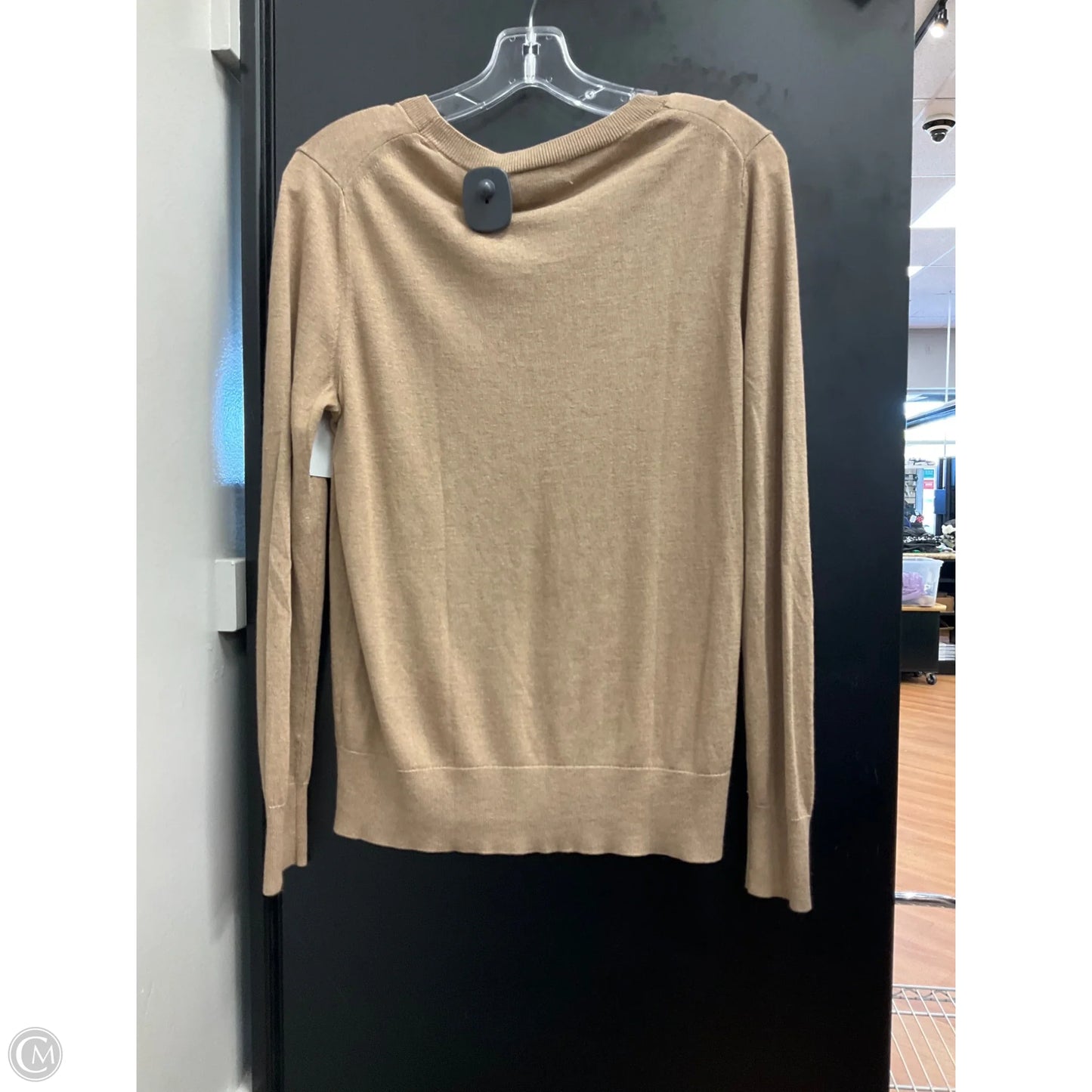 Top Long Sleeve By Banana Republic In Tan, Size: M
