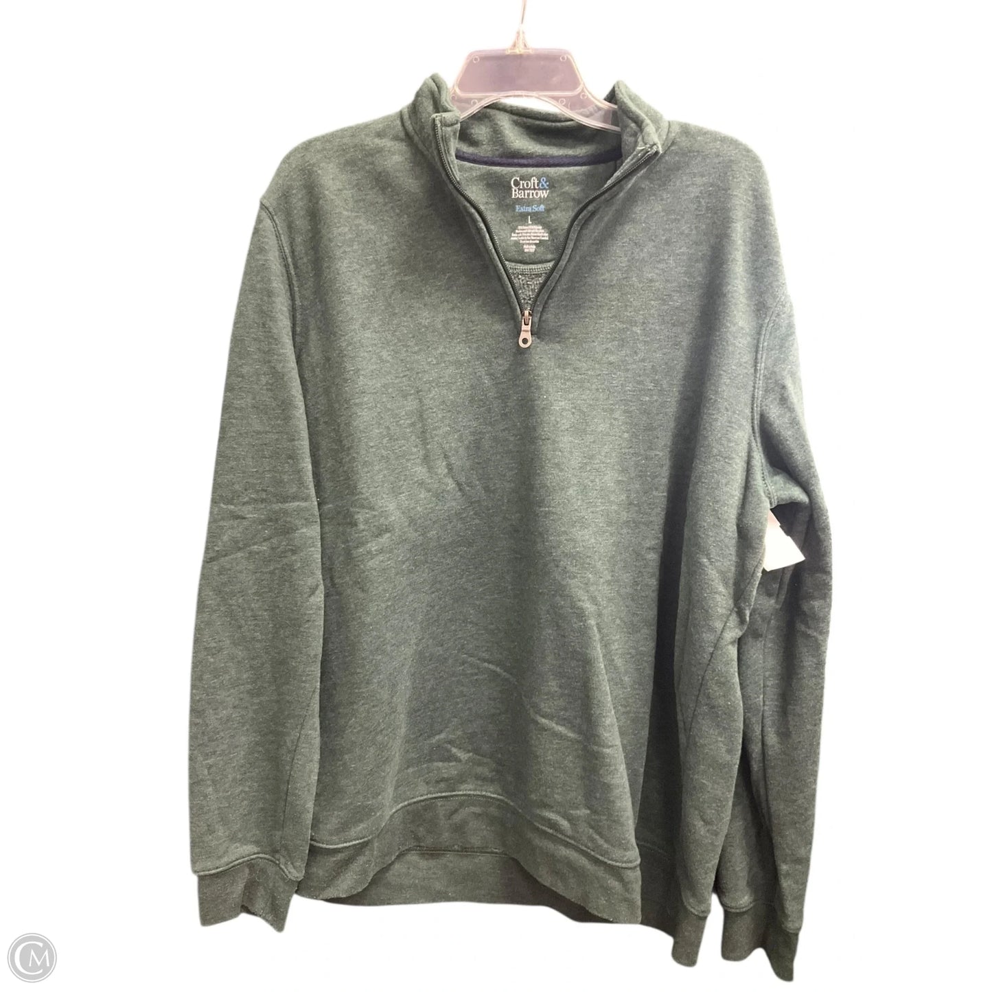 Top Long Sleeve By Croft And Barrow In Green, Size: L
