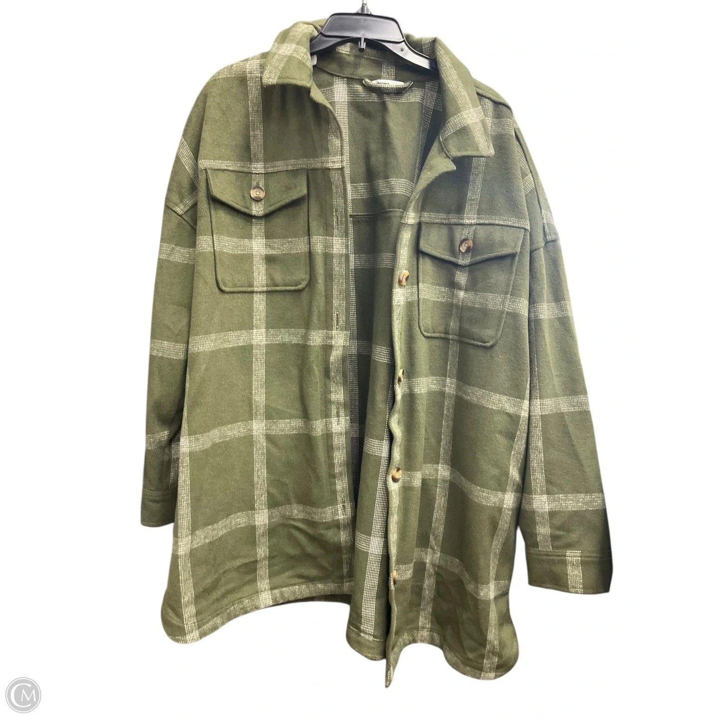 Jacket Shirt By Sonoma In Green, Size: Xxl