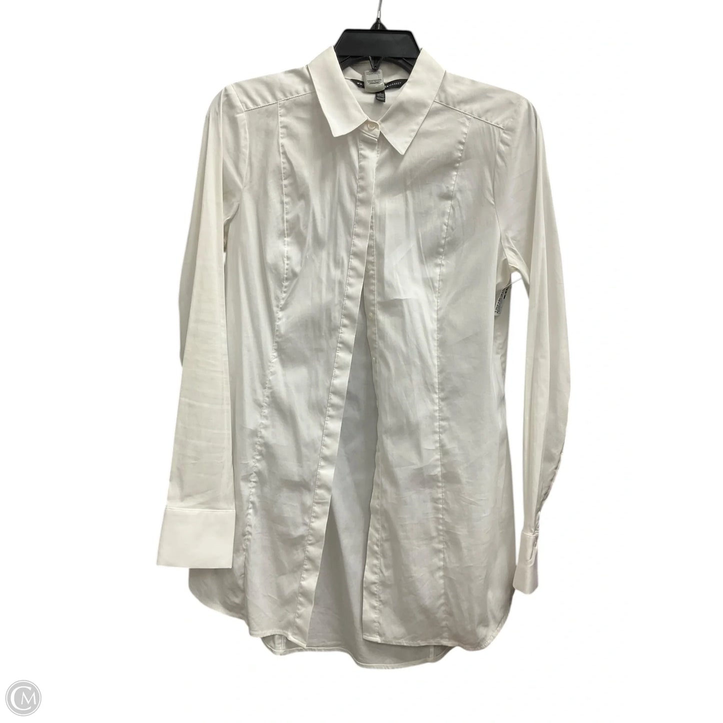 Blouse Long Sleeve By White House Black Market In White, Size: M