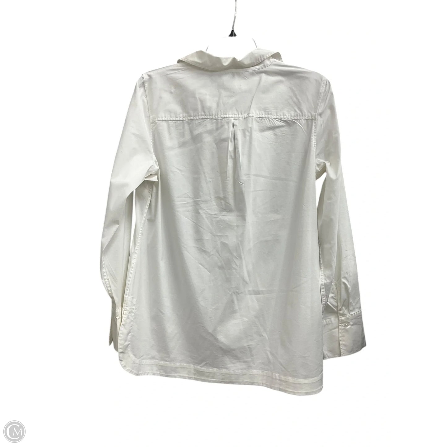 Top Long Sleeve By Talbots In White, Size: M