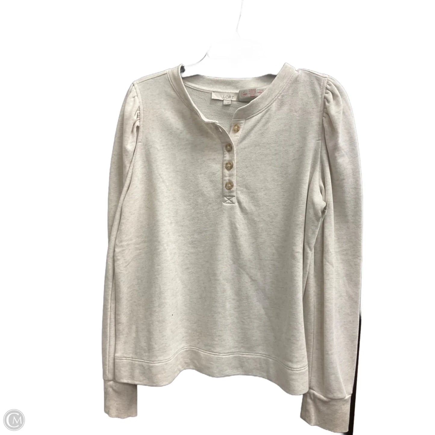 Top Long Sleeve By Loft In Beige, Size: L