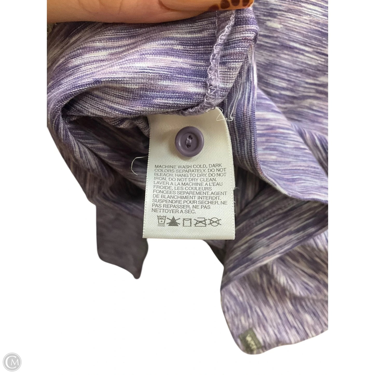 Athletic Top Long Sleeve Crewneck By The North Face In Purple, Size: M