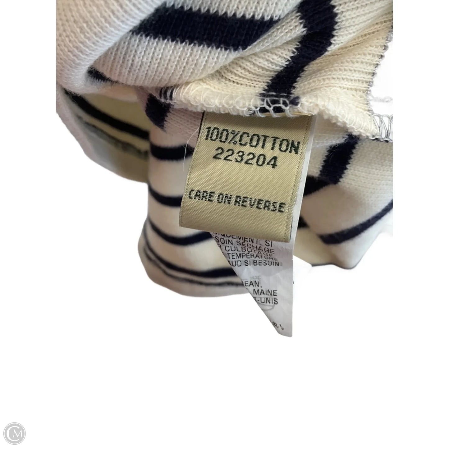 Top Short Sleeve By L.l. Bean In Striped Pattern, Size: S