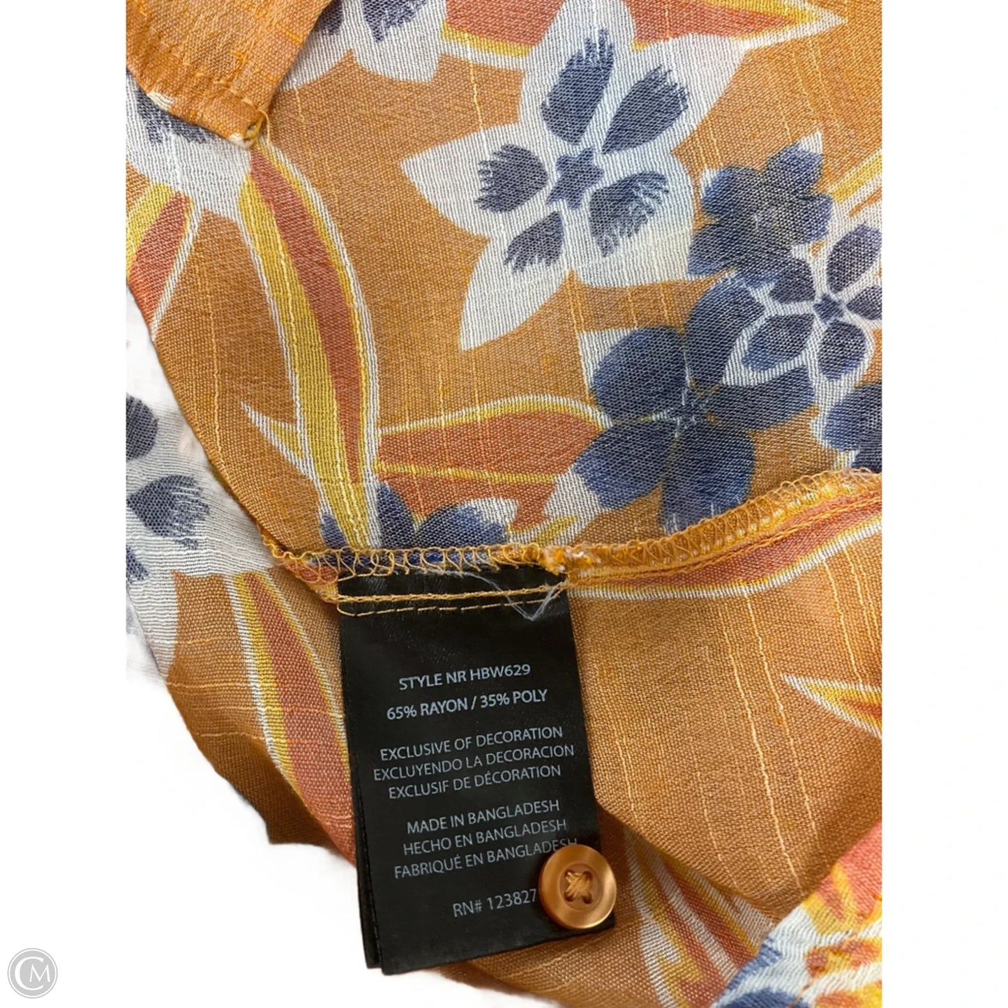 Top Long Sleeve By Harve Bernard In Floral Print, Size: L