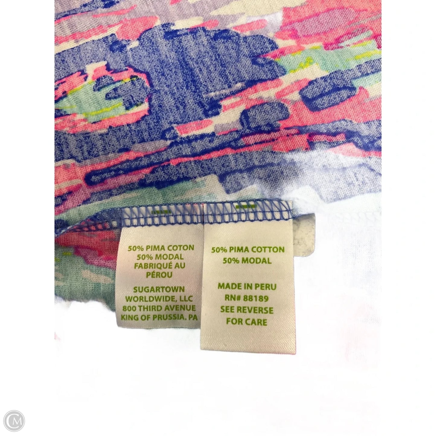 Top Sleeveless Designer By Lilly Pulitzer In Blue & Pink, Size: Xl