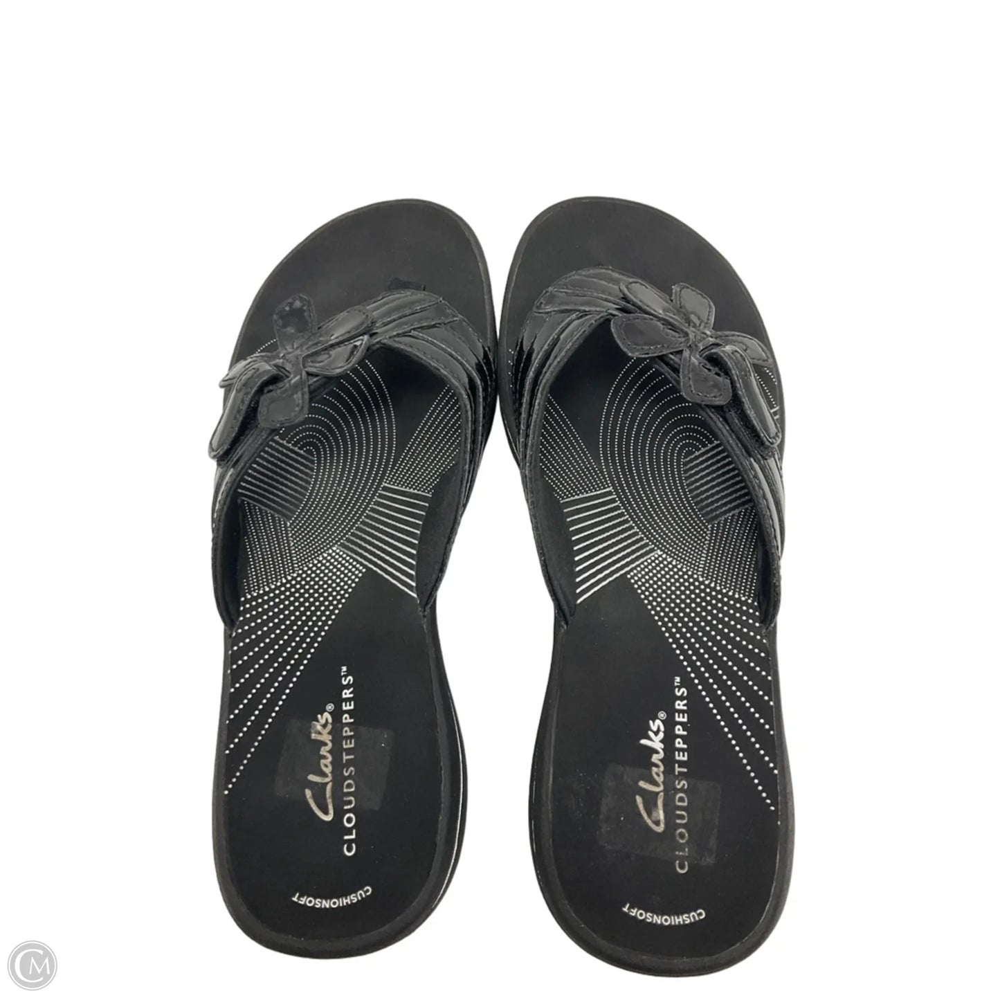 Sandals Flip Flops By Clarks In Black, Size: 8