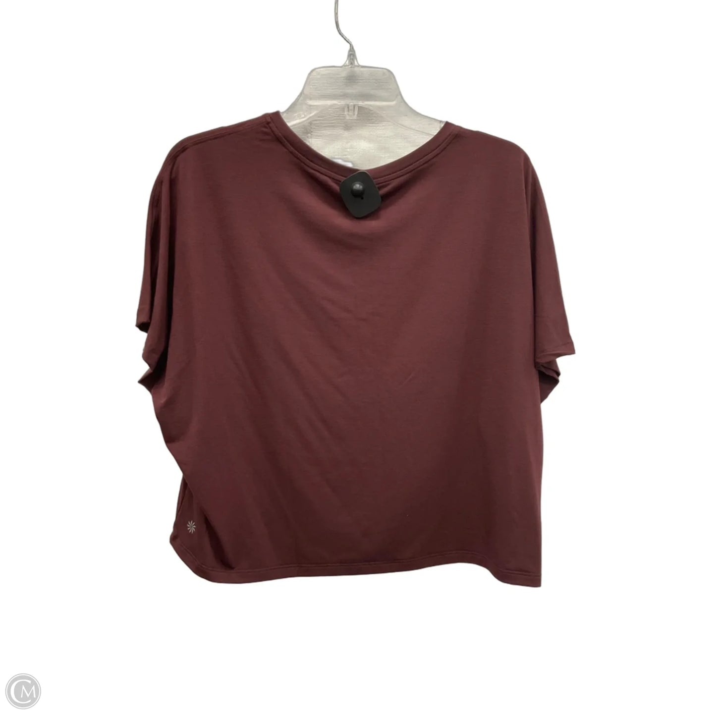 Top Short Sleeve By Athleta In Maroon, Size: M