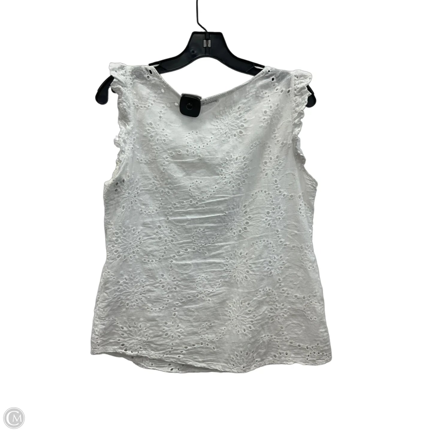 Top Sleeveless By Valentina In White, Size: M