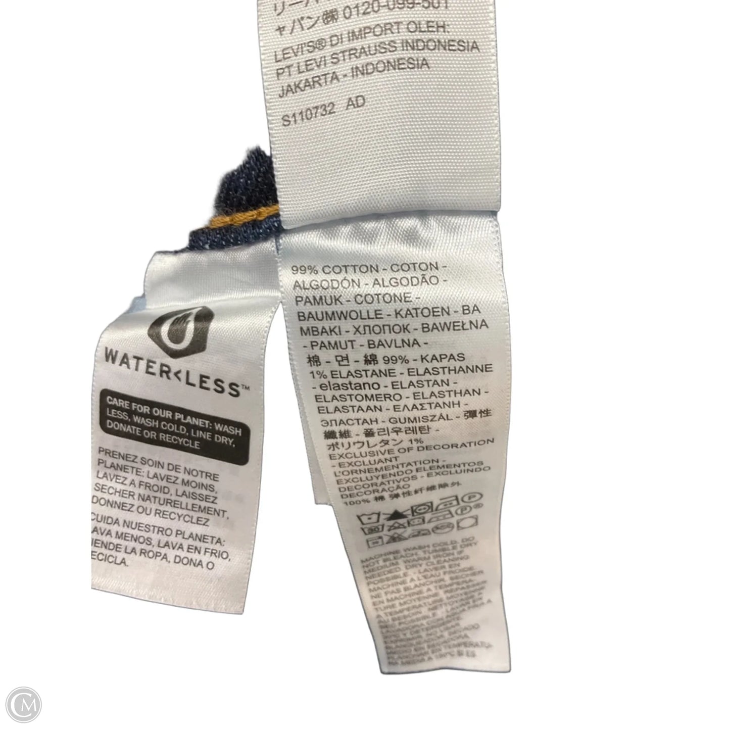 Jeans Straight By Levis In Blue Denim, Size: 4