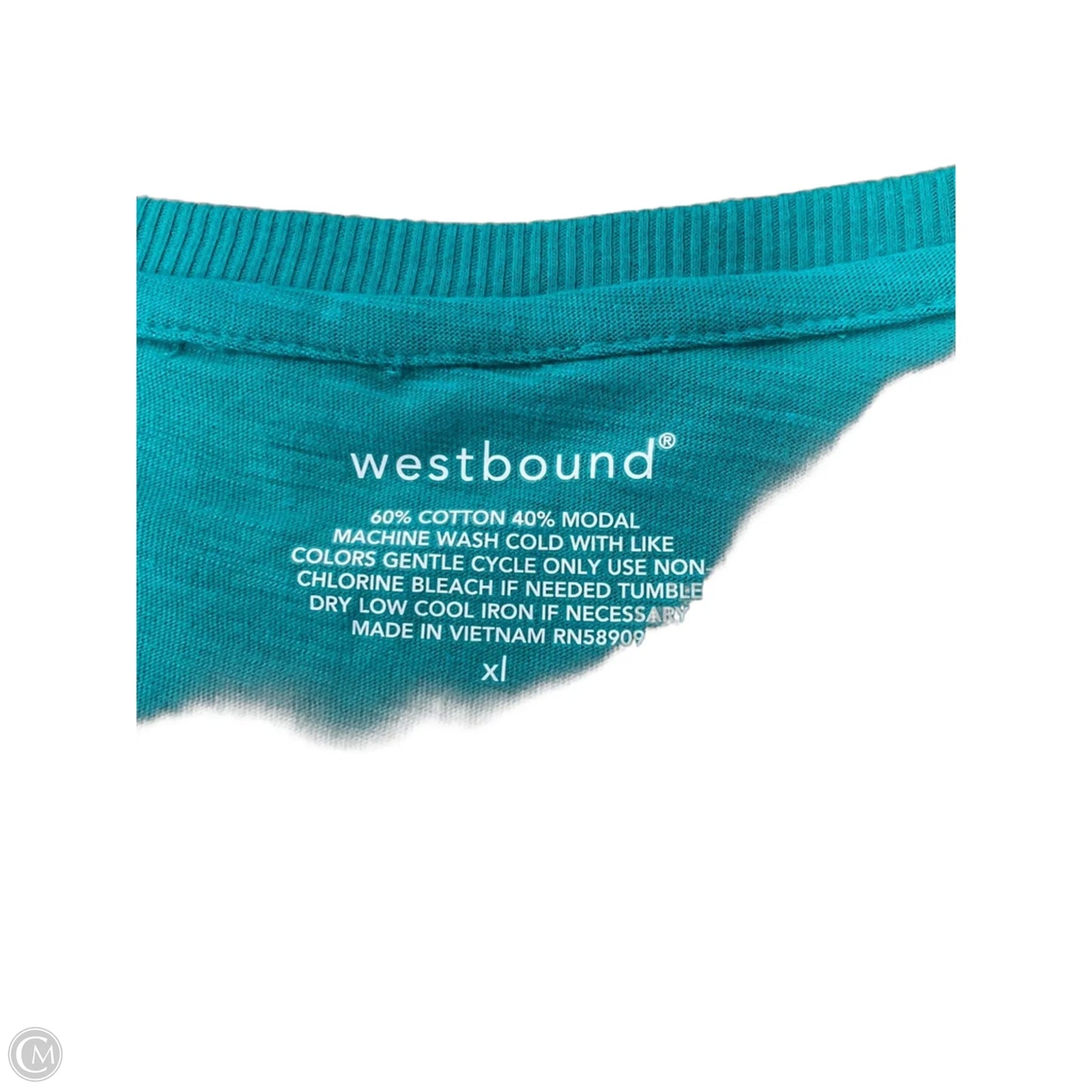 Top Short Sleeve By West Bound In Blue, Size: Xl