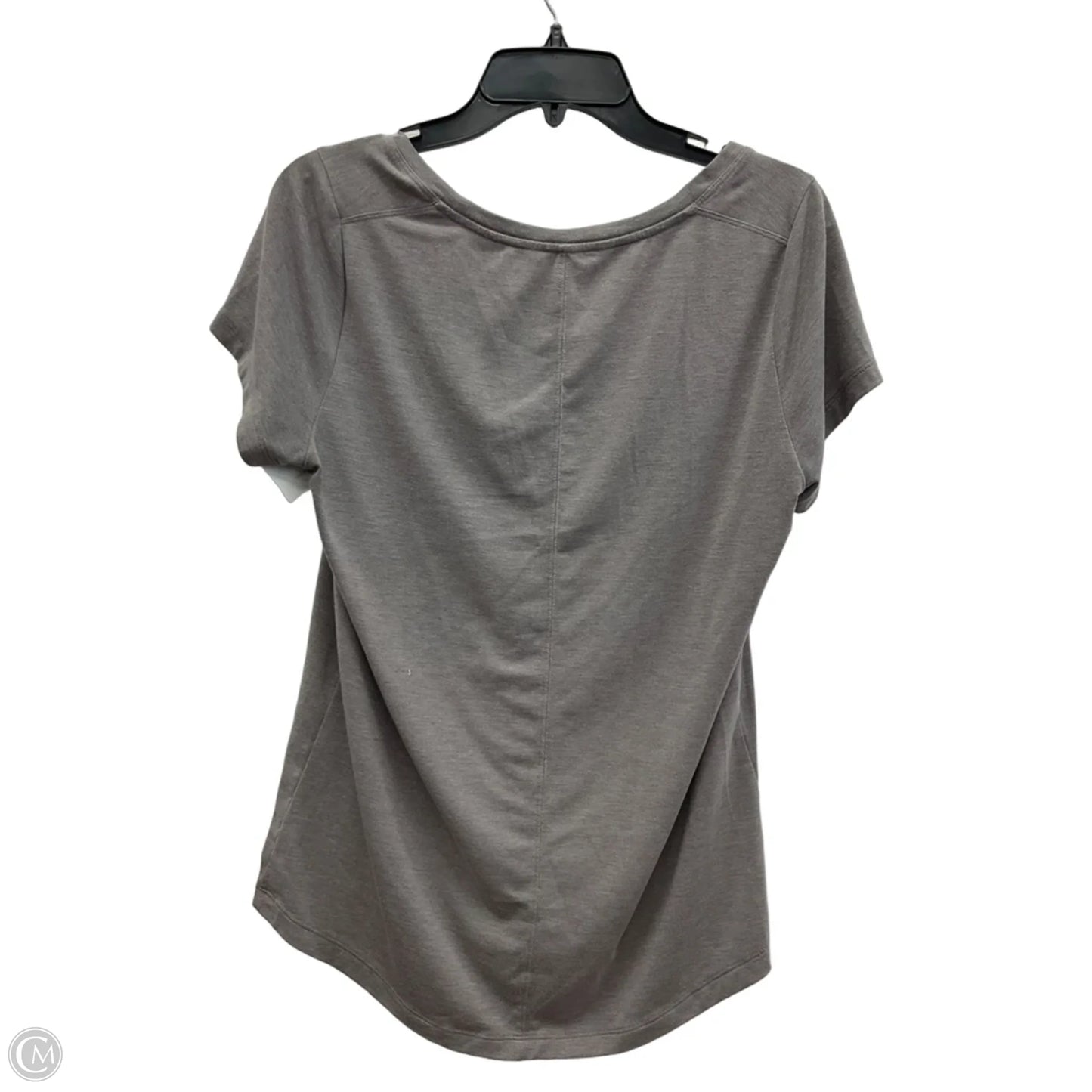 Athletic Top Short Sleeve By Athleta In Grey, Size: S